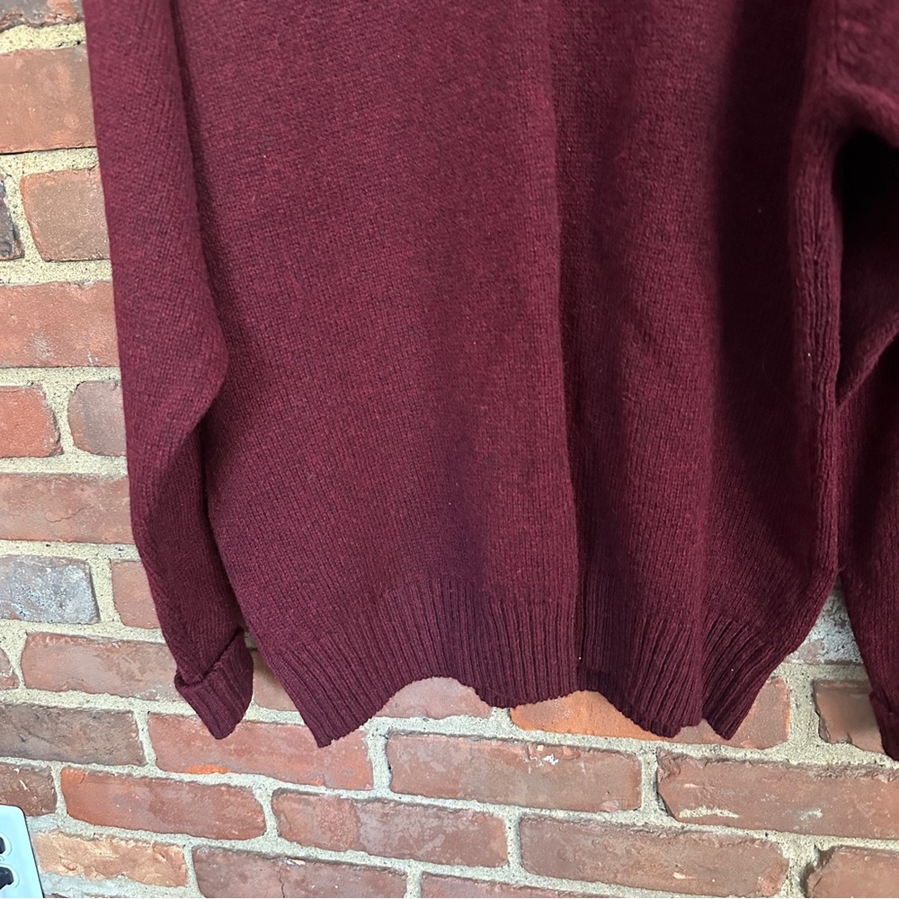 Pendleton | Shetland Wool Crew Neck Sweater Burgu… - image 3